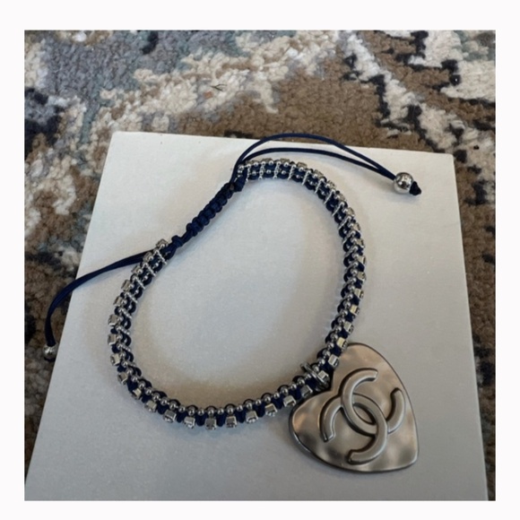 Upcycled Charm with CZ adjustable Bracelet - Picture 4 of 4